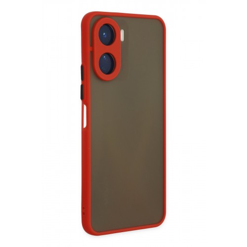 Newface Vivo Y16 Kılıf Montreal Silikon Kapak - Kırmızı Newface Vivo Y16 Kılıf Montreal Silikon Kapak - Kırmızı