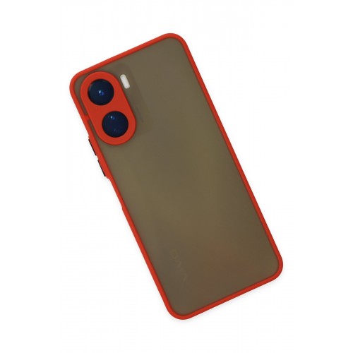 Newface Vivo Y16 Kılıf Montreal Silikon Kapak - Kırmızı Newface Vivo Y16 Kılıf Montreal Silikon Kapak - Kırmızı
