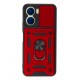 Newface Vivo Y16 Kılıf Pars Lens Yüzüklü Silikon - Kırmızı Newface Vivo Y16 Kılıf Pars Lens Yüzüklü Silikon - Kırmızı