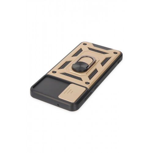 Newface Samsung Galaxy A04 Kılıf Pars Lens Yüzüklü Silikon - Gold Newface Samsung Galaxy A04 Kılıf Pars Lens Yüzüklü Silikon - Gold