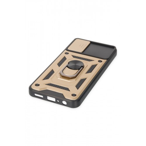 Newface Samsung Galaxy A04 Kılıf Pars Lens Yüzüklü Silikon - Gold Newface Samsung Galaxy A04 Kılıf Pars Lens Yüzüklü Silikon - Gold