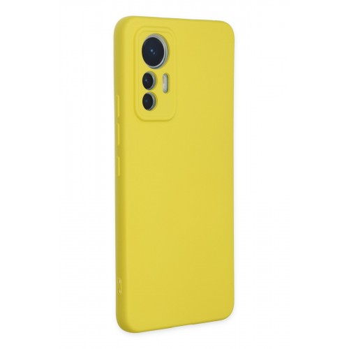 Newface Xiaomi Mi 12 Lite Kılıf Nano içi Kadife Silikon - Sarı Newface Xiaomi Mi 12 Lite Kılıf Nano içi Kadife Silikon - Sarı