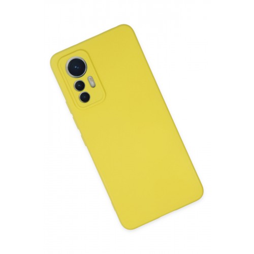 Newface Xiaomi Mi 12 Lite Kılıf Nano içi Kadife Silikon - Sarı Newface Xiaomi Mi 12 Lite Kılıf Nano içi Kadife Silikon - Sarı
