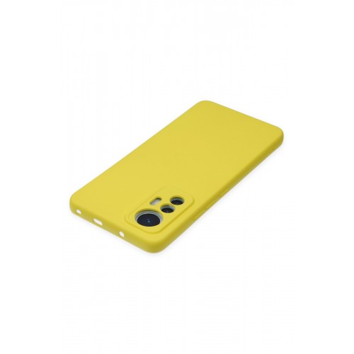 Newface Xiaomi Mi 12 Lite Kılıf Nano içi Kadife Silikon - Sarı Newface Xiaomi Mi 12 Lite Kılıf Nano içi Kadife Silikon - Sarı