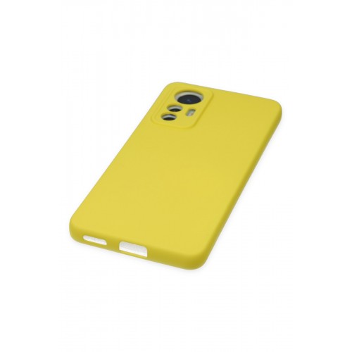 Newface Xiaomi Mi 12 Lite Kılıf Nano içi Kadife Silikon - Sarı Newface Xiaomi Mi 12 Lite Kılıf Nano içi Kadife Silikon - Sarı