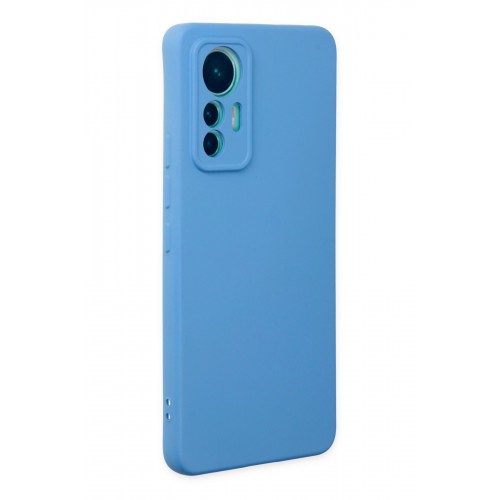 Newface Xiaomi Mi 12 Lite Kılıf Nano içi Kadife Silikon - Mavi Newface Xiaomi Mi 12 Lite Kılıf Nano içi Kadife Silikon - Mavi