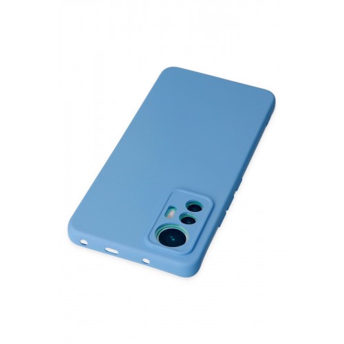 Newface Xiaomi Mi 12 Lite Kılıf Nano içi Kadife Silikon - Mavi Newface Xiaomi Mi 12 Lite Kılıf Nano içi Kadife Silikon - Mavi