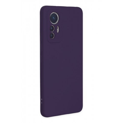 Newface Xiaomi Mi 12 Lite Kılıf Nano içi Kadife Silikon - Mor Newface Xiaomi Mi 12 Lite Kılıf Nano içi Kadife Silikon - Mor