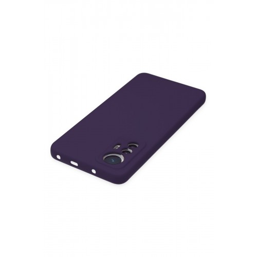 Newface Xiaomi Mi 12 Lite Kılıf Nano içi Kadife Silikon - Mor Newface Xiaomi Mi 12 Lite Kılıf Nano içi Kadife Silikon - Mor