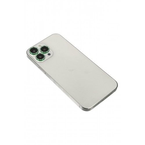 Newface iPhone 14 Pro Diamond Kamera Lens - Yeşil Newface iPhone 14 Pro Diamond Kamera Lens - Yeşil