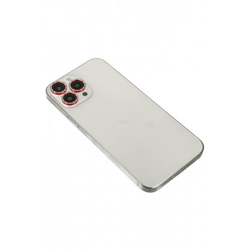 Newface iPhone 14 Pro Max Diamond Kamera Lens - Kırmızı Newface iPhone 14 Pro Max Diamond Kamera Lens - Kırmızı