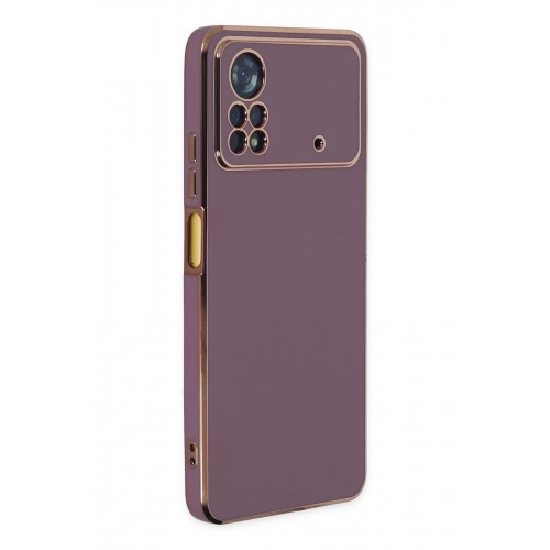 Newface Xiaomi Poco X4 Pro 5G Kılıf Volet Silikon - Mor