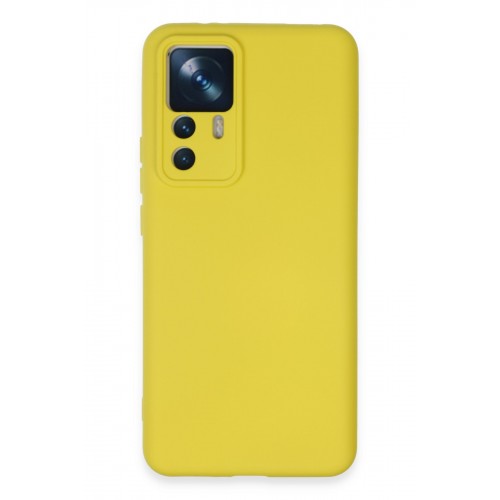 Newface Xiaomi Mi 12T Pro Kılıf Nano içi Kadife Silikon - Sarı Newface Xiaomi Mi 12T Pro Kılıf Nano içi Kadife Silikon - Sarı