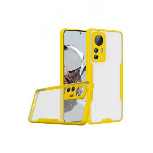 Newface Xiaomi Mi 12T Kılıf Platin Silikon - Sarı Newface Xiaomi Mi 12T Kılıf Platin Silikon - Sarı