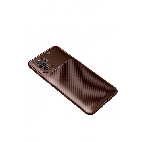 Newface Xiaomi Poco M5s Kılıf Focus Karbon Silikon - Kahverengi Newface Xiaomi Poco M5s Kılıf Focus Karbon Silikon - Kahverengi