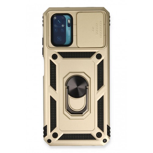 Newface Xiaomi Poco M5s Kılıf Pars Lens Yüzüklü Silikon - Gold Newface Xiaomi Poco M5s Kılıf Pars Lens Yüzüklü Silikon - Gold