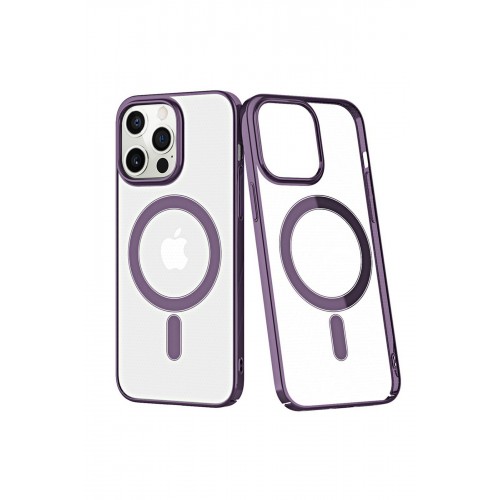 Newface iPhone 13 Pro Max Kılıf Element Magneticsafe Sert Kapak - Derin Mor Newface iPhone 13 Pro Max Kılıf Element Magneticsafe Sert Kapak - Derin Mor