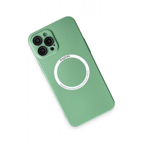 Newface iPhone 12 Pro Max Kılıf Jack Magneticsafe Lens Silikon - Yeşil Newface iPhone 12 Pro Max Kılıf Jack Magneticsafe Lens Silikon - Yeşil