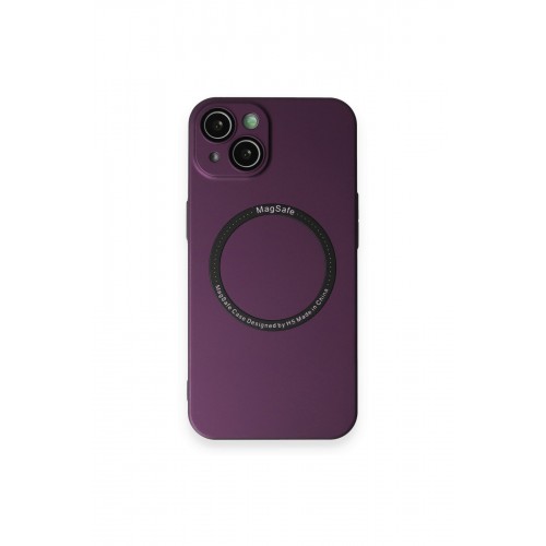 Newface iPhone 13 Kılıf Jack Magneticsafe Lens Silikon - Mürdüm Newface iPhone 13 Kılıf Jack Magneticsafe Lens Silikon - Mürdüm