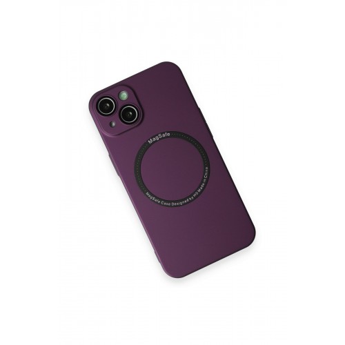 Newface iPhone 13 Kılıf Jack Magneticsafe Lens Silikon - Mürdüm Newface iPhone 13 Kılıf Jack Magneticsafe Lens Silikon - Mürdüm