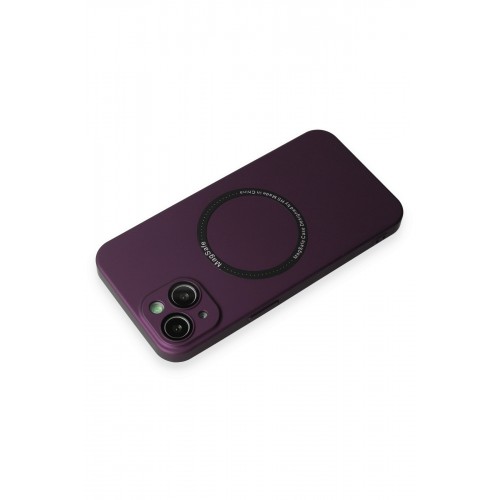 Newface iPhone 13 Kılıf Jack Magneticsafe Lens Silikon - Mürdüm Newface iPhone 13 Kılıf Jack Magneticsafe Lens Silikon - Mürdüm