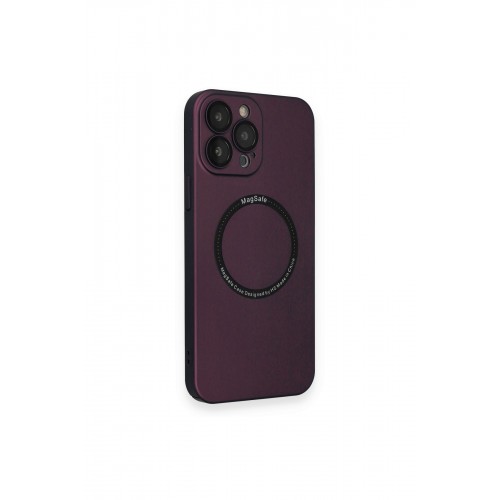 Newface iPhone 13 Pro Max Kılıf Jack Magneticsafe Lens Silikon - Mürdüm Newface iPhone 13 Pro Max Kılıf Jack Magneticsafe Lens Silikon - Mürdüm