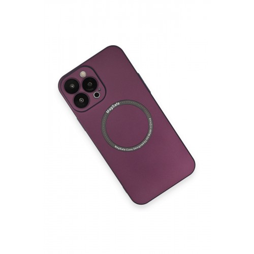 Newface iPhone 13 Pro Max Kılıf Jack Magneticsafe Lens Silikon - Mürdüm Newface iPhone 13 Pro Max Kılıf Jack Magneticsafe Lens Silikon - Mürdüm