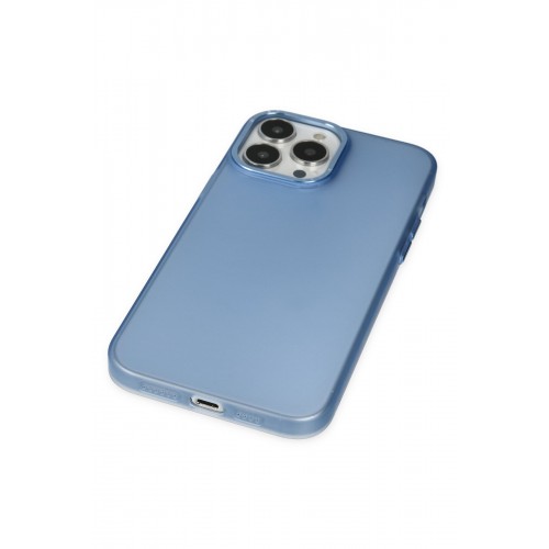 Newface iPhone 13 Pro Max Kılıf Modos Metal Kapak - Mavi Newface iPhone 13 Pro Max Kılıf Modos Metal Kapak - Mavi