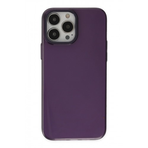 Newface iPhone 13 Pro Max Kılıf Anka PC Sert Metal Kapak - Mor Newface iPhone 13 Pro Max Kılıf Anka PC Sert Metal Kapak - Mor