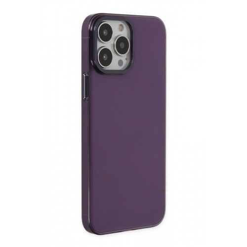 Newface iPhone 13 Pro Max Kılıf Anka PC Sert Metal Kapak - Mor Newface iPhone 13 Pro Max Kılıf Anka PC Sert Metal Kapak - Mor