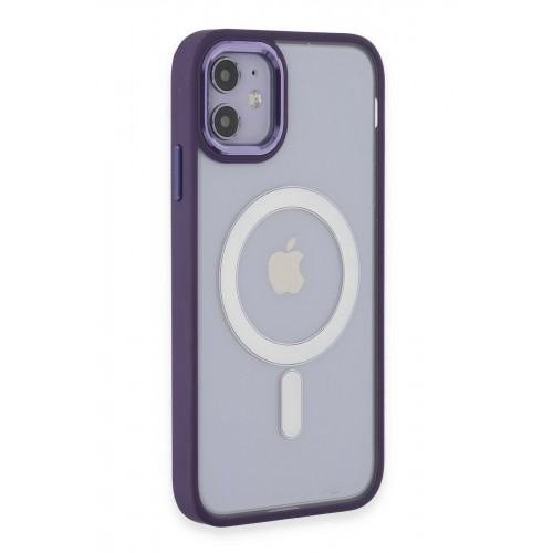 Newface iPhone 11 Kılıf Room Magneticsafe Silikon - Derin Mor Newface iPhone 11 Kılıf Room Magneticsafe Silikon - Derin Mor