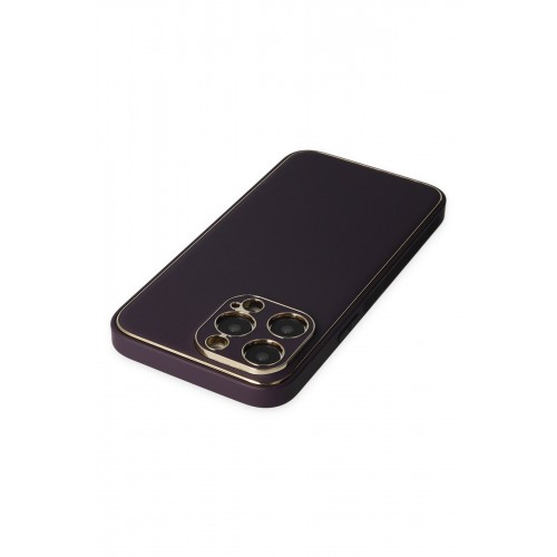 Newface iPhone 13 Pro Max Kılıf Coco Deri Silikon Kapak - Derin Mor Newface iPhone 13 Pro Max Kılıf Coco Deri Silikon Kapak - Derin Mor
