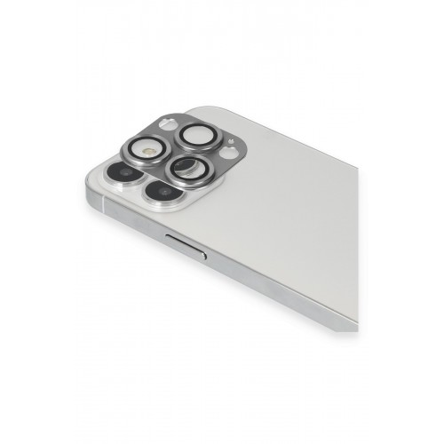 Newface iPhone 13 Pro Max Pers Alüminyum Kamera Lens - Gümüş Newface iPhone 13 Pro Max Pers Alüminyum Kamera Lens - Gümüş