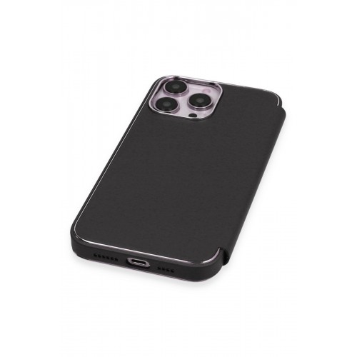 Newface iPhone 13 Pro Max Kılıf Dolpin Kapaklı - Siyah Newface iPhone 13 Pro Max Kılıf Dolpin Kapaklı - Siyah