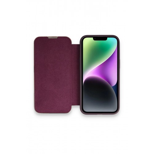 Newface iPhone 14 Pro Max Kılıf Dolpin Kapaklı - Derin Mor Newface iPhone 14 Pro Max Kılıf Dolpin Kapaklı - Derin Mor