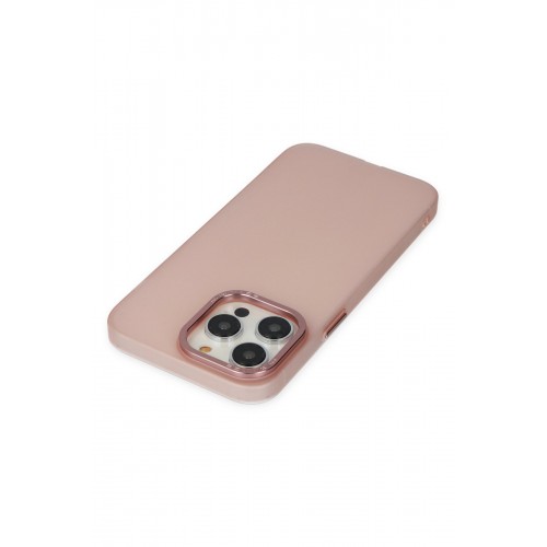 Newface iPhone 13 Pro Max Kılıf Modos Metal Kapak - Pembe Newface iPhone 13 Pro Max Kılıf Modos Metal Kapak - Pembe