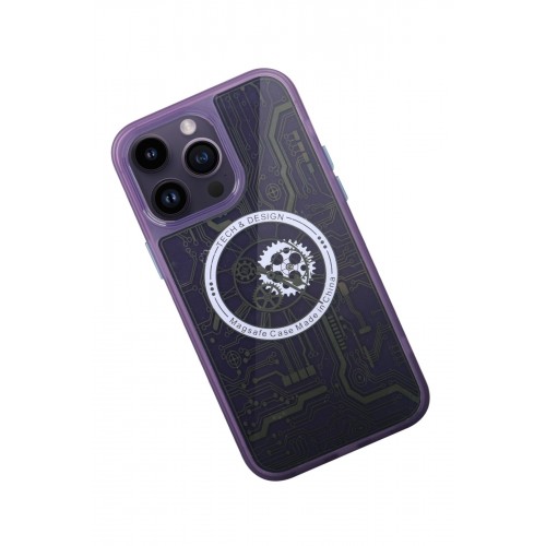 Newface iPhone 14 Pro Kılıf Magic Magneticsafe Silikon - Derin Mor Newface iPhone 14 Pro Kılıf Magic Magneticsafe Silikon - Derin Mor