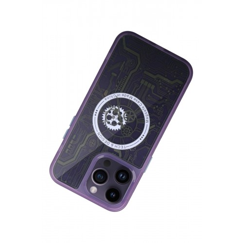 Newface iPhone 14 Pro Kılıf Magic Magneticsafe Silikon - Derin Mor Newface iPhone 14 Pro Kılıf Magic Magneticsafe Silikon - Derin Mor