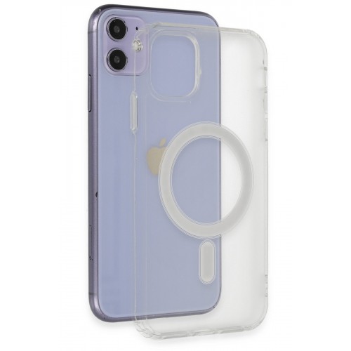 Newface iPhone 11 Kılıf Matte Şeffaf Magneticsafe - Şeffaf Newface iPhone 11 Kılıf Matte Şeffaf Magneticsafe - Şeffaf