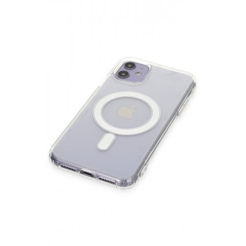 Newface iPhone 11 Kılıf Matte Şeffaf Magneticsafe - Şeffaf Newface iPhone 11 Kılıf Matte Şeffaf Magneticsafe - Şeffaf