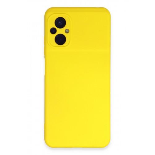 Newface Xiaomi Poco M5 Kılıf Nano içi Kadife Silikon - Sarı Newface Xiaomi Poco M5 Kılıf Nano içi Kadife Silikon - Sarı