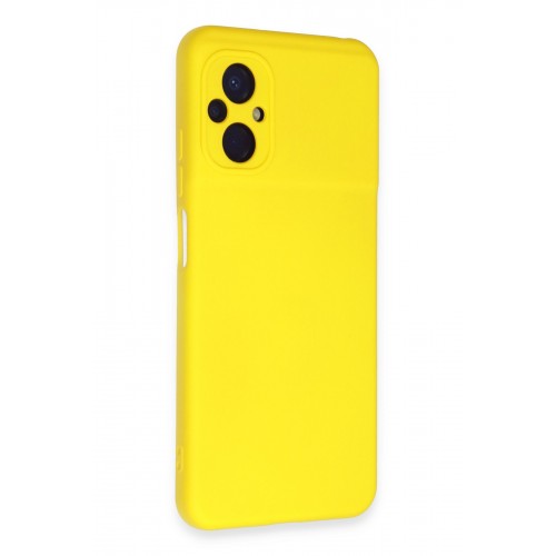 Newface Xiaomi Poco M5 Kılıf Nano içi Kadife Silikon - Sarı Newface Xiaomi Poco M5 Kılıf Nano içi Kadife Silikon - Sarı