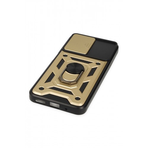 Newface Xiaomi Poco M5 Kılıf Pars Lens Yüzüklü Silikon - Gold Newface Xiaomi Poco M5 Kılıf Pars Lens Yüzüklü Silikon - Gold