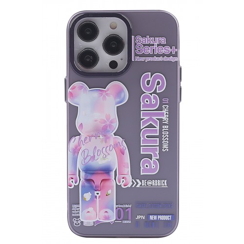 Newface iPhone 13 Pro Kılıf Prada Desenli Kapak - Prada Mor - 1 Newface iPhone 13 Pro Kılıf Prada Desenli Kapak - Prada Mor - 1
