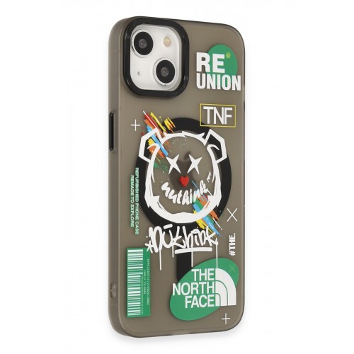 Newface iPhone 14 Kılıf Apollo Magneticsafe Desenli Kapak - Apollo Siyah - 2 Newface iPhone 14 Kılıf Apollo Magneticsafe Desenli Kapak - Apollo Siyah - 2