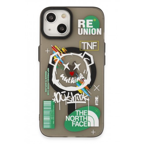 Newface iPhone 14 Kılıf Apollo Magneticsafe Desenli Kapak - Apollo Siyah - 2 Newface iPhone 14 Kılıf Apollo Magneticsafe Desenli Kapak - Apollo Siyah - 2