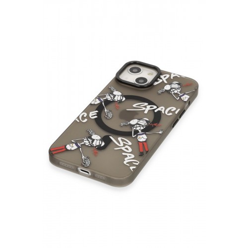 Newface iPhone 14 Kılıf Apollo Magneticsafe Desenli Kapak - Apollo Siyah - 3 Newface iPhone 14 Kılıf Apollo Magneticsafe Desenli Kapak - Apollo Siyah - 3