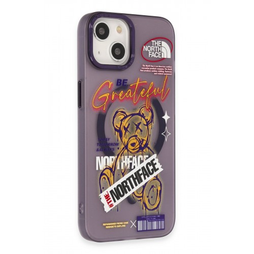 Newface iPhone 14 Kılıf Apollo Magneticsafe Desenli Kapak - Apollo Mor - 2 Newface iPhone 14 Kılıf Apollo Magneticsafe Desenli Kapak - Apollo Mor - 2