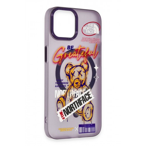 Newface iPhone 14 Kılıf Apollo Magneticsafe Desenli Kapak - Apollo Mor - 2 Newface iPhone 14 Kılıf Apollo Magneticsafe Desenli Kapak - Apollo Mor - 2