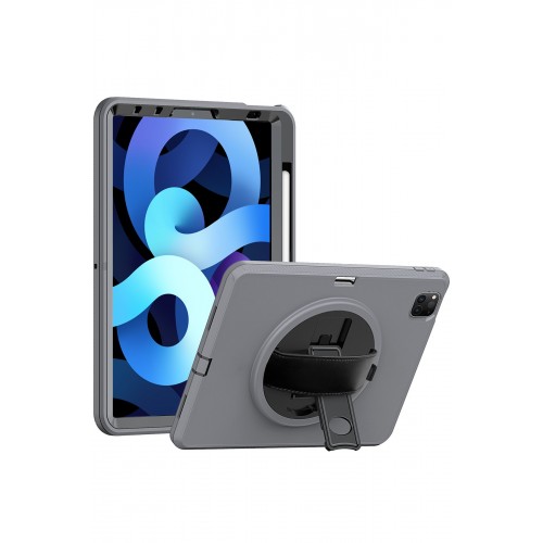 Newface iPad Pro 11 (2018) Kılıf Hand Strap Tablet Kılıfı - Gri Newface iPad Pro 11 (2018) Kılıf Hand Strap Tablet Kılıfı - Gri